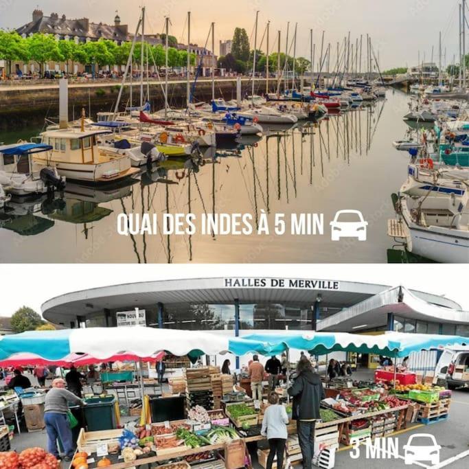 T3 Proche Centre Ville Gare Sncf Plage Avec Parkink Prive Lorient Kültér fotó