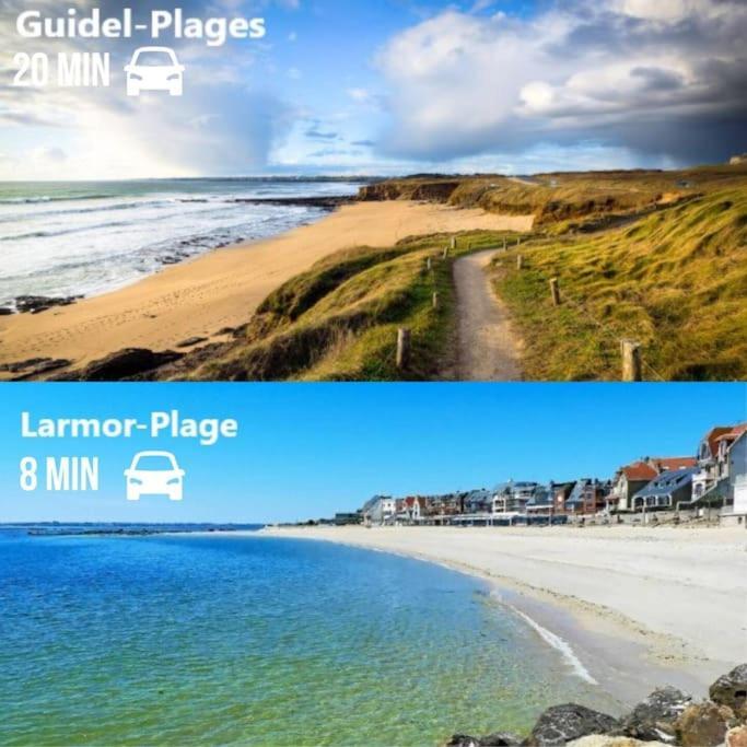 T3 Proche Centre Ville Gare Sncf Plage Avec Parkink Prive Lorient Kültér fotó