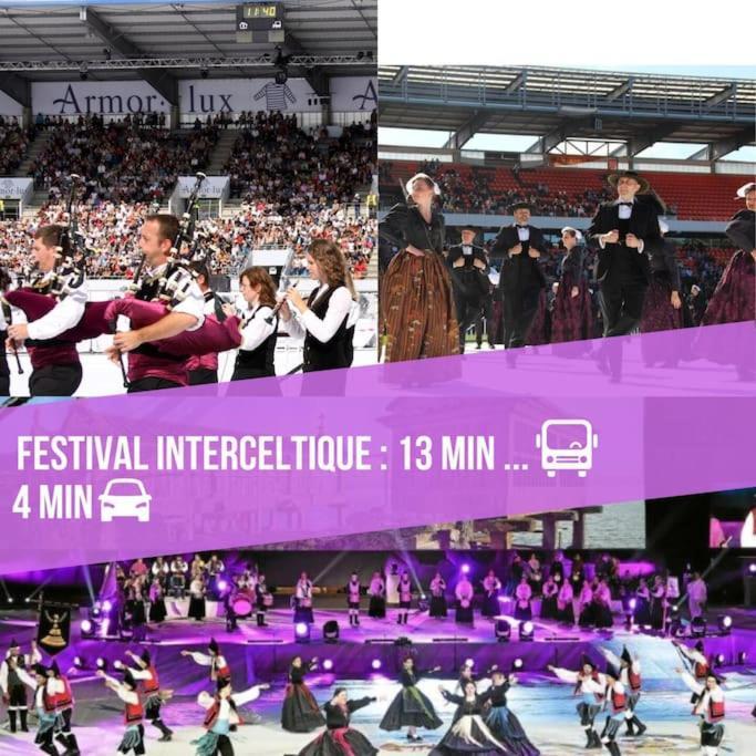 T3 Proche Centre Ville Gare Sncf Plage Avec Parkink Prive Lorient Kültér fotó